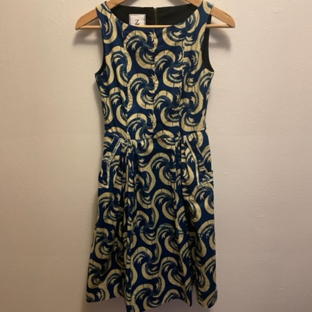 Zachary’s Smile White Label printed wax cloth retro style sleeveless dress